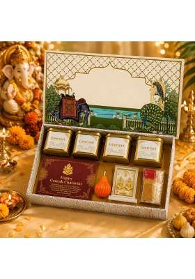 Surprise in a Box Ganesh Chaturthi Gift Hamper with 4 Gourmet Delicacies