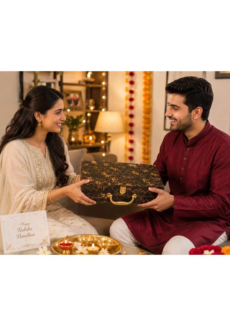 Sundarlaxmi Raksha Bandhan Dry Fruit Gift Hamper 1250G Premium Almonds Cashews Pistachios - Indya