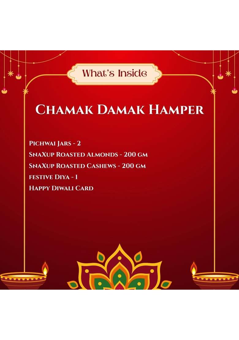 Snaxup Chamak Damak Hamper Premium Diwali Gift Hamper - Indya
