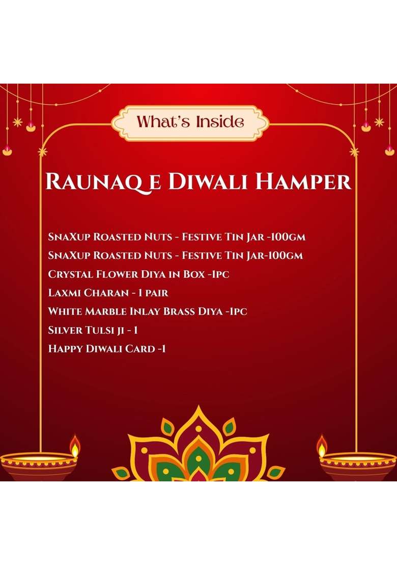 Snaxup Raunaq E Diwali Hamper Premium Diwali Gift Hamper - Indya
