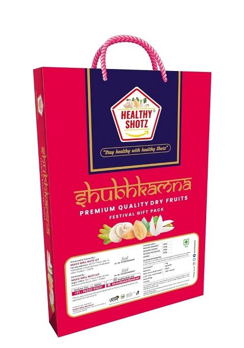 Healthy Shotz Shubhkama Premium Quality Dry Fruits Gift Hamper