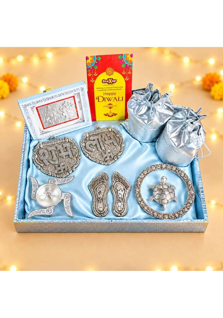 Snaxup Royal Silver Hamper Premium Diwali Gift Hamper - Indya