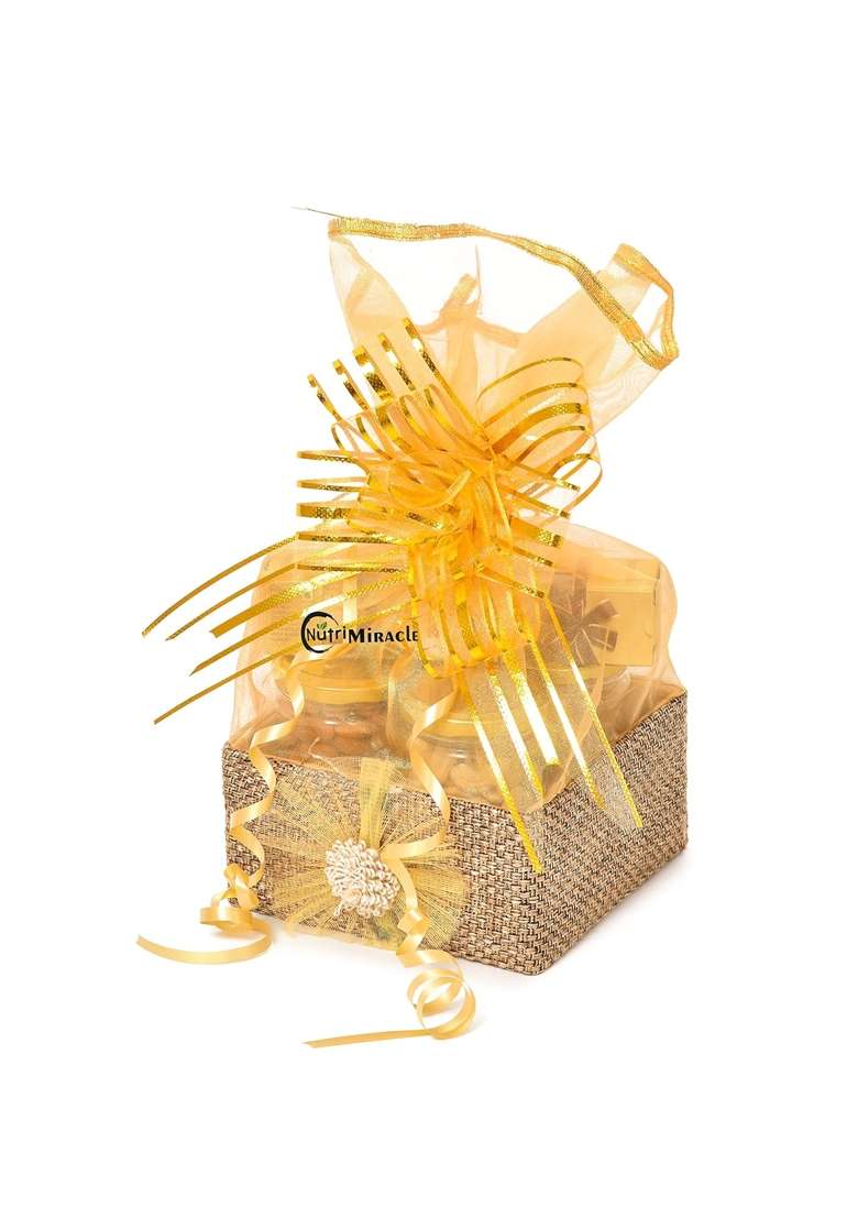 Nutri Miracle Diwali Dry Fruits Hamper with Diya Diwali Gift Hampers for Family and Friends - Indya