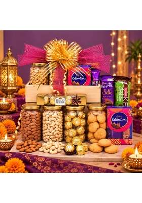 Giftrend Diwali Gifts for Parents and Friends Dry Fruits Chocolate Gift Hamper for Corporate Employees