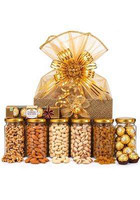 Giftrend Diwali Corporate Gift Hamper for Clients Dry Fruits Chocolate Gift Basket for Family and Friends