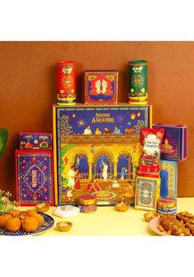 Indian Karigar Multicolour 14 Item Shubh Aarambh Diwali Gift Box 2026 Premium Diwali Gift Hamper