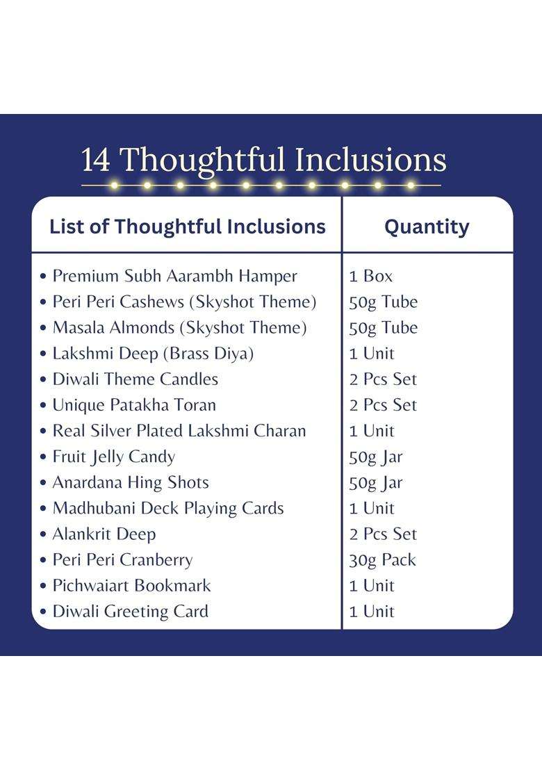 Indian Karigar Multicolour 14 Item Shubh Aarambh Diwali Gift Box 2026 Premium Diwali Gift Hamper - Indya
