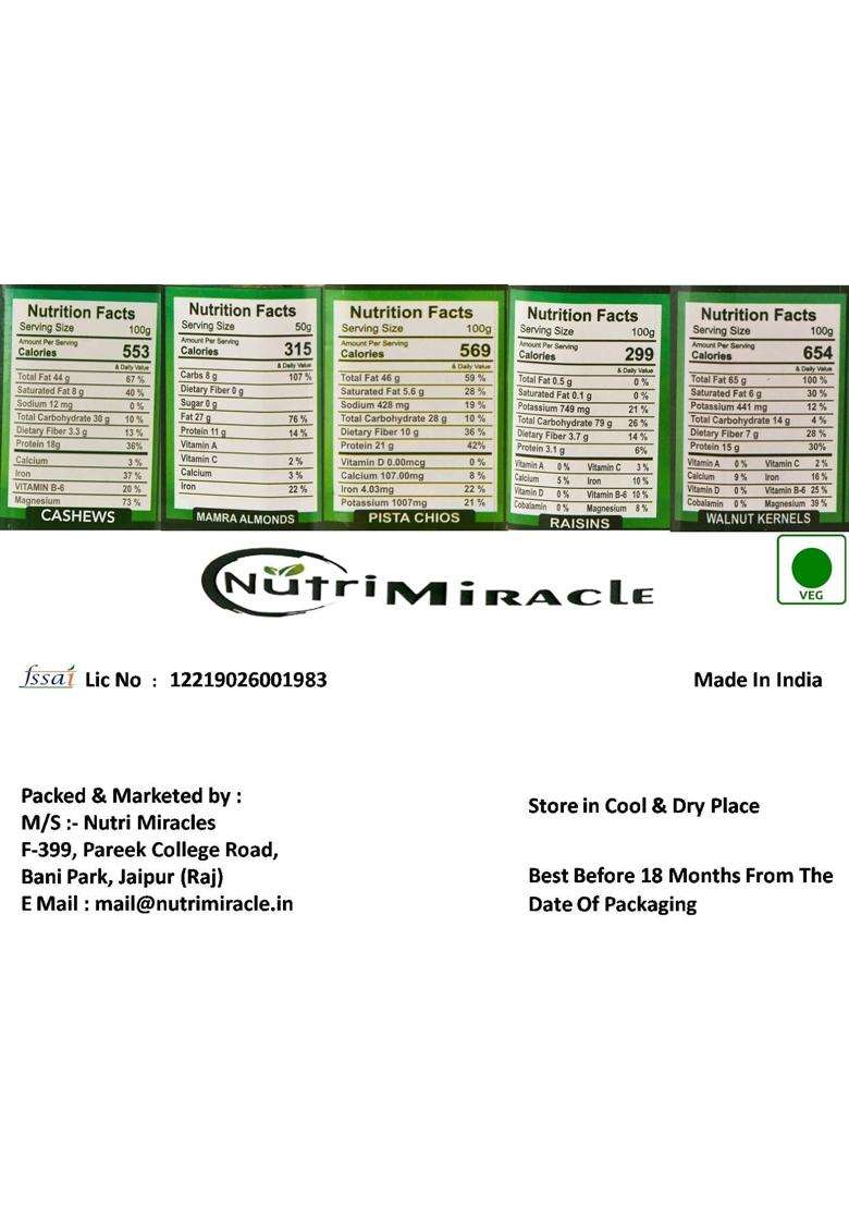 Nutri Miracle Diwali Dry Fruits Gift Hampers for Corporate Employees - Indya