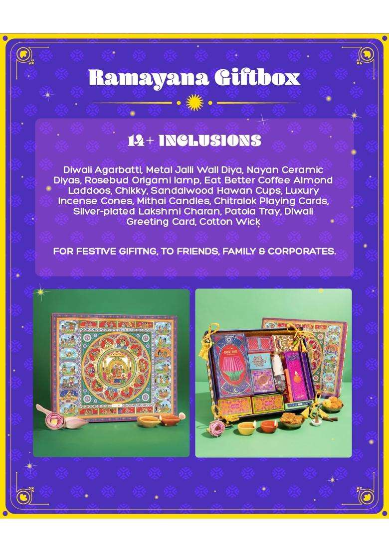 Phool Blue Ramayana Diwali Gift Box 2026 Premium Diwali Gift Hamper for Family Friends and Corporate Gifting - Indya