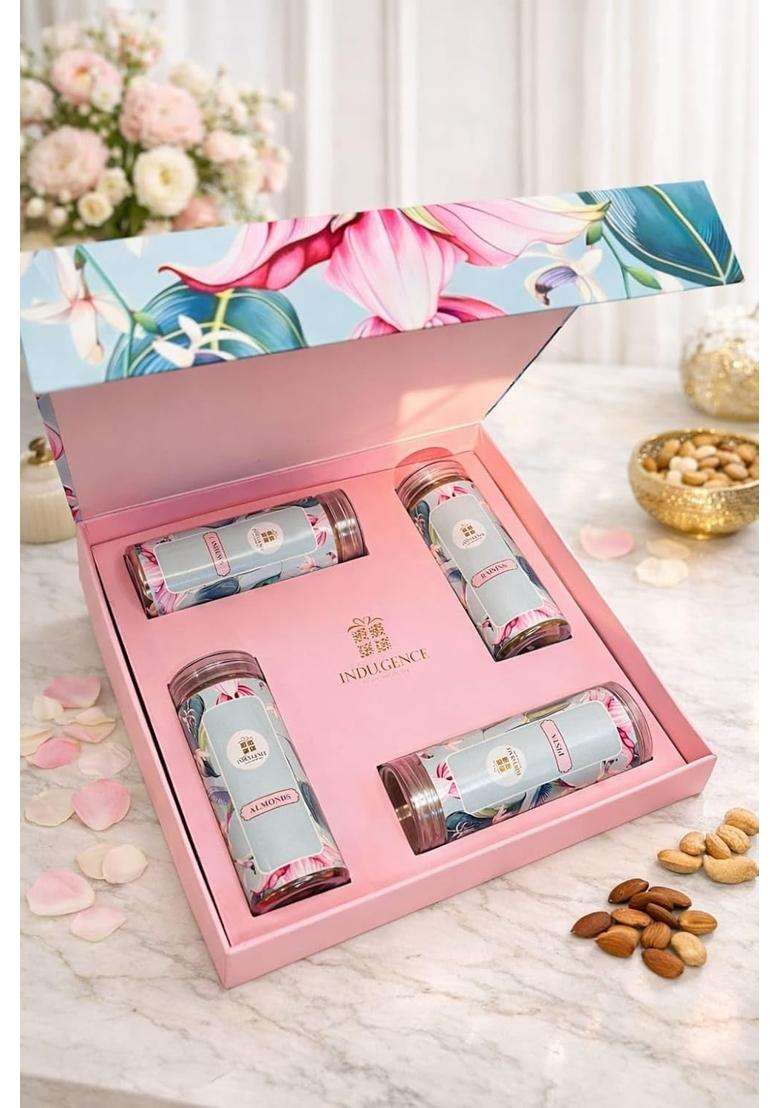 Indulgence by Shweta Diwali Gift Hamper with Chocolate Almond and Cashews - Indya