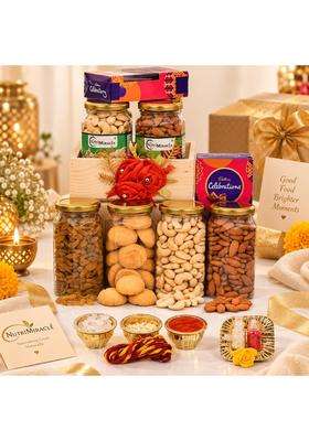 Nutri Miracle Bhaidooj Tilak Kit with Assorted Dry Fruits Hamper