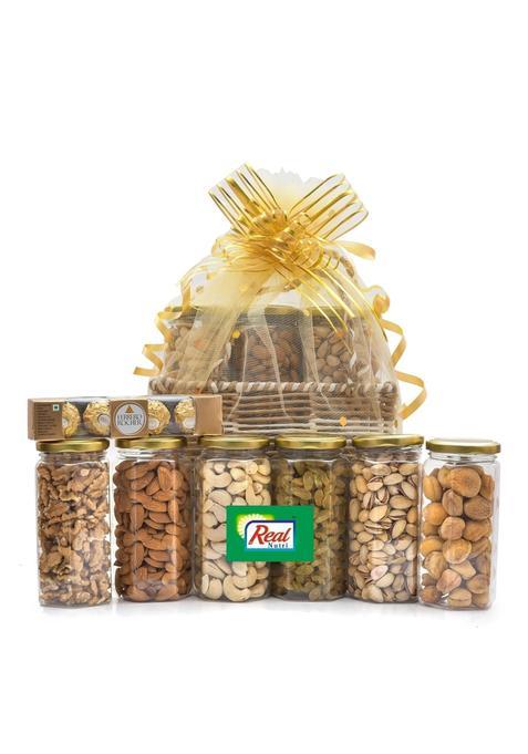 VT REAL Nutri Dry Fruits Healthy Delight Gift Hamper Box 1 Point 5KG Pack of 6