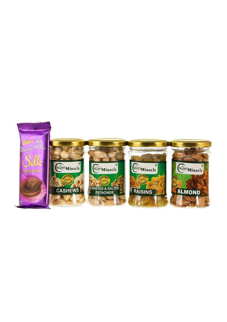 Nutri Miracle Diwali Gift Hamper for Family and Friends Dry Fruits Gift Basket for Corporate Employees - Indya