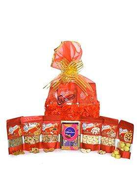 Giftrend Diwali Assorted Mixed Nuts and Chocolates Gift Hamper for Clients