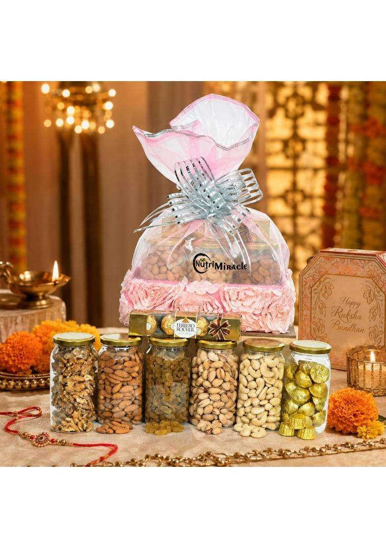 Nutri Miracle Diwali Gift Box for Family and Friends Dry Fruits Chocolate Corporate Hamper for Employees - Indya