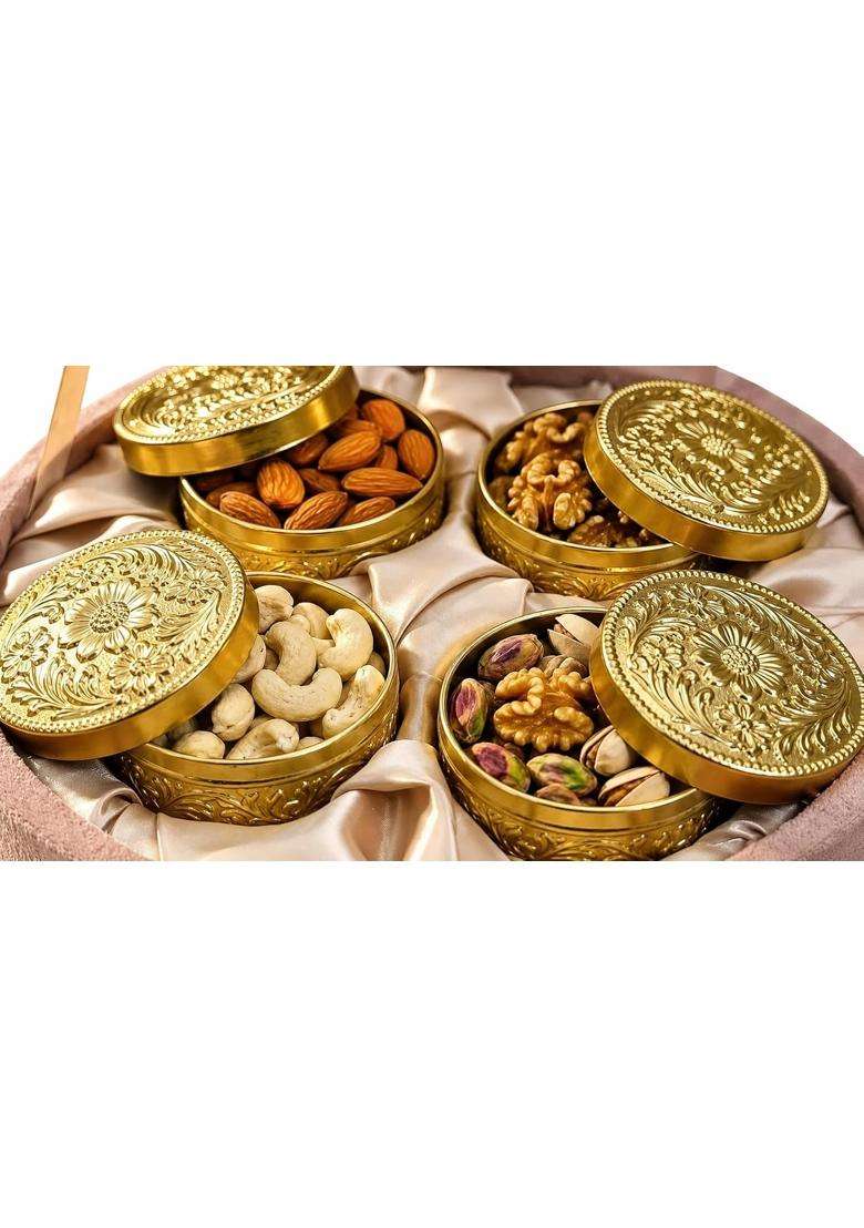 Veloura NUTS Premium Dry Fruits Gift Hamper Box 25G Each - Indya