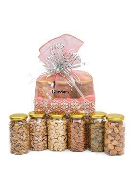 Glossary DRY Fruit and NUTS Gift Hamper Basket Box Pack for Diwali