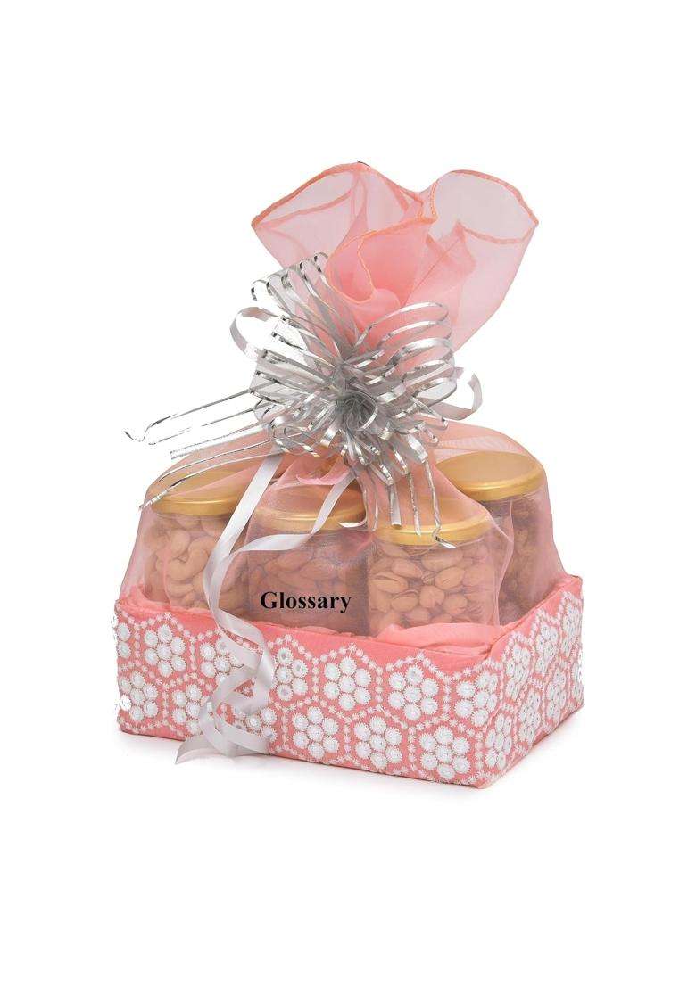 Glossary DRY Fruit and NUTS Gift Hamper Basket Box Pack for Diwali - Indya