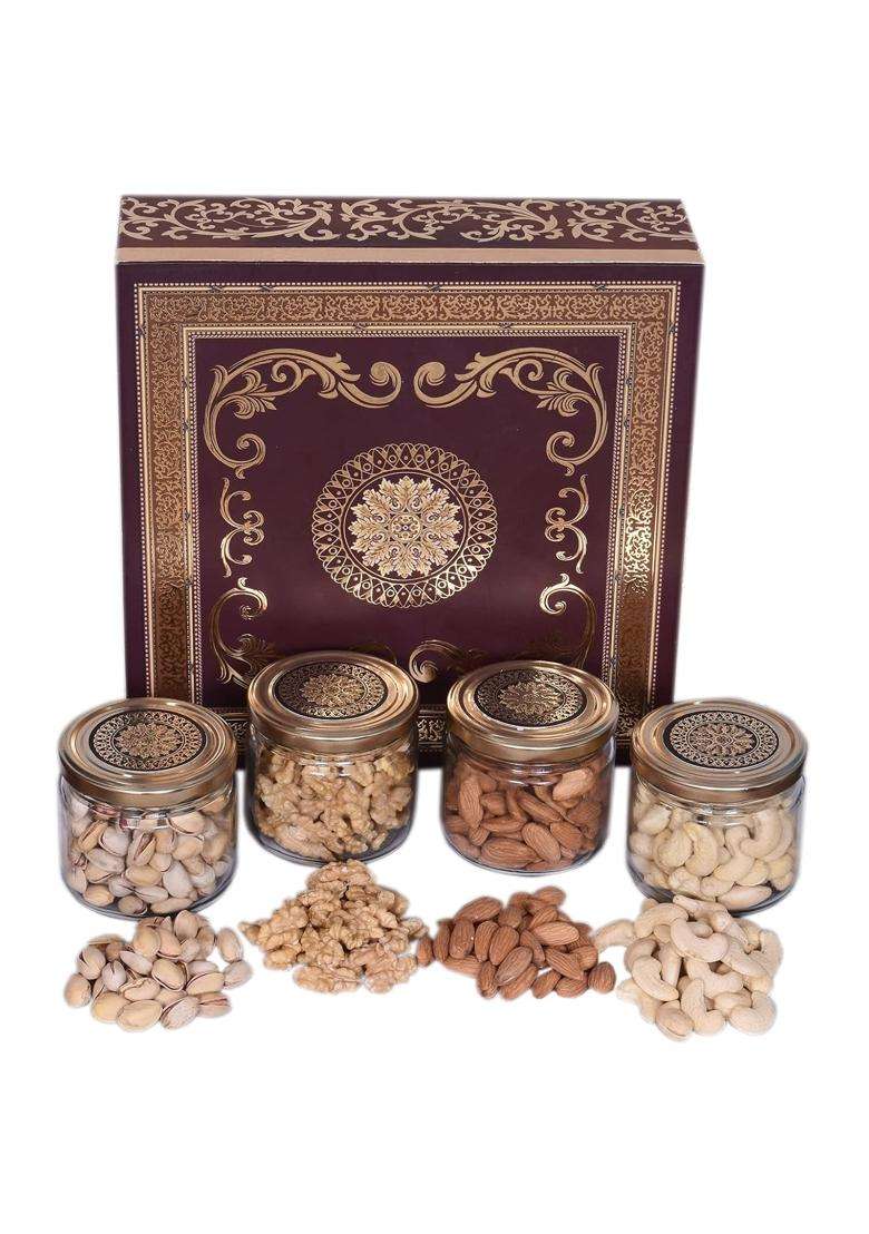 Food Library the Magic of Nature Diwali Special Dry Fruit Pack Gift Hamper Healthy Diwali Gift Box - Indya
