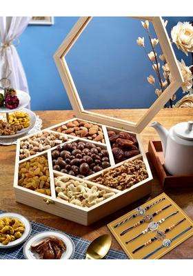 Hyperfoods Rakhi for Brother with Gift Rakhi Gift for Brother Rakhi Gift Hamper Dry Fruits Combo Set of 5