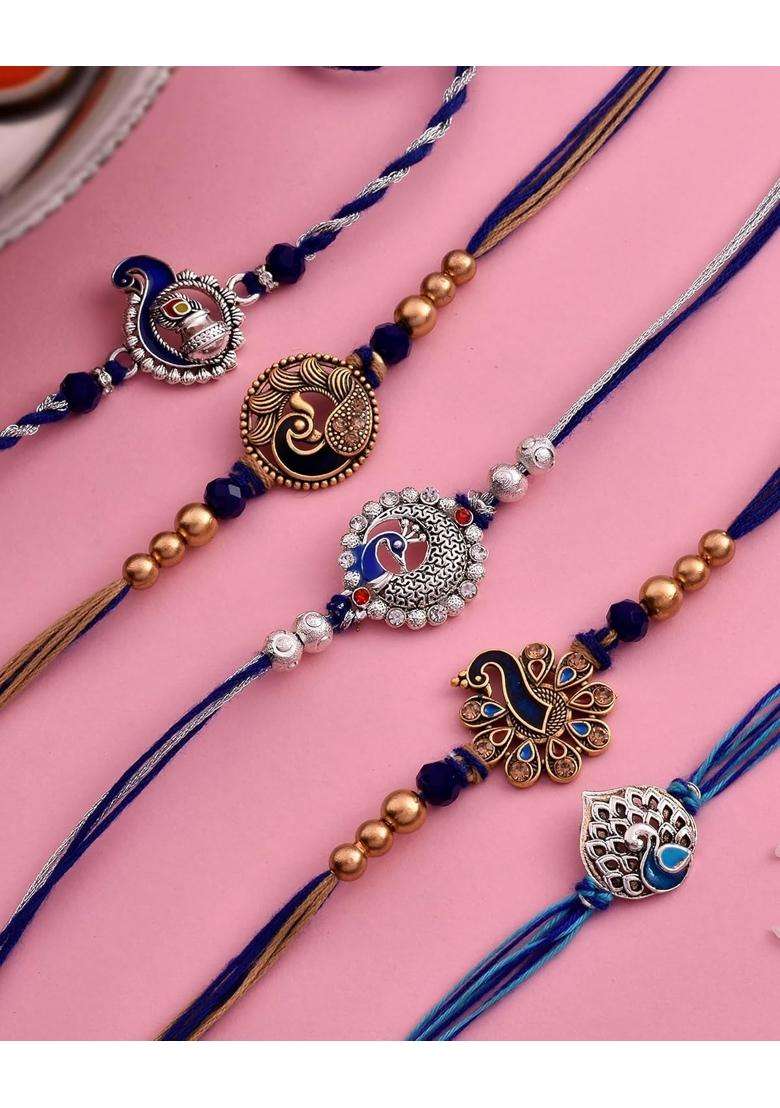 Hyperfoods Rakhi for Brother with Gift Rakhi Gift for Brother Rakhi Gift Hamper Dry Fruits Combo Set of 5 - Indya