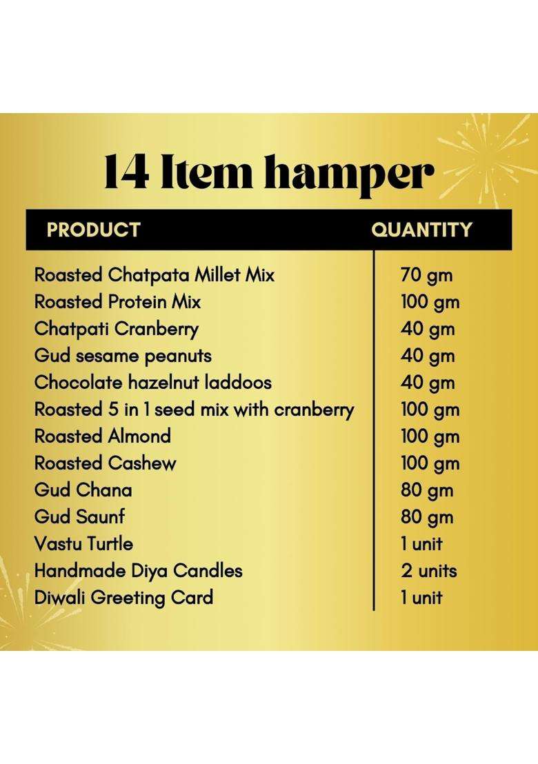Healthy Treat Diwali Magic Gift Hamper Premium Festive Gift Box with Healthy Roasted Snacks - Indya