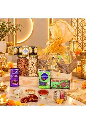 Nutri Miracle Bhaidooj Gift Hamper Chocolate and Dry Fruits Combo Pack