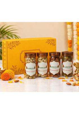 Ambrosia Rakhi Dry Fruits Gift Box 440G Diwali Gift Hamper