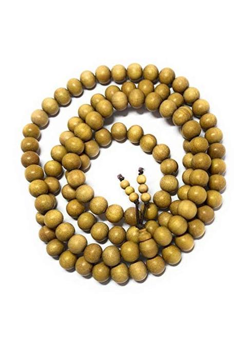 YSK Beige Sandalwood Mala 8 MM