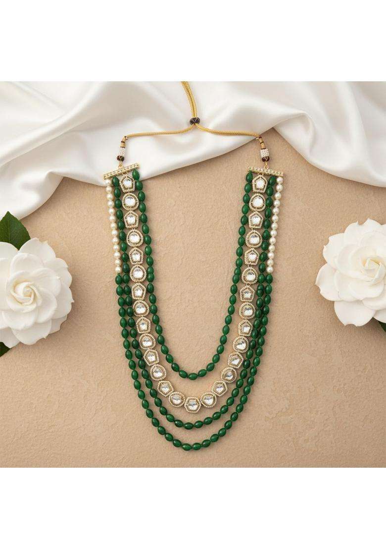 I Jewels I Jewelstraditional Gold Plated Groom Mala for Men Wedding Dulha Haar - Indya