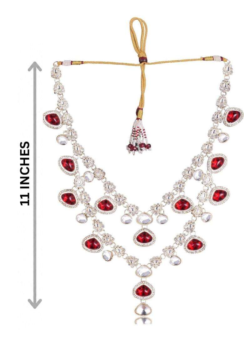 Jiyanshi Fashion Mens Emerald Green and Kundan Stone Groom Necklace - Indya