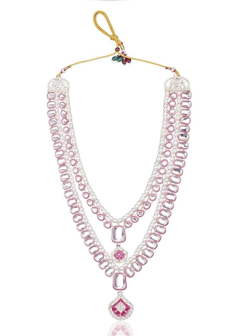 Jiyanshi Fashion Mens Pearl and Kundan Groom Necklace - Indya