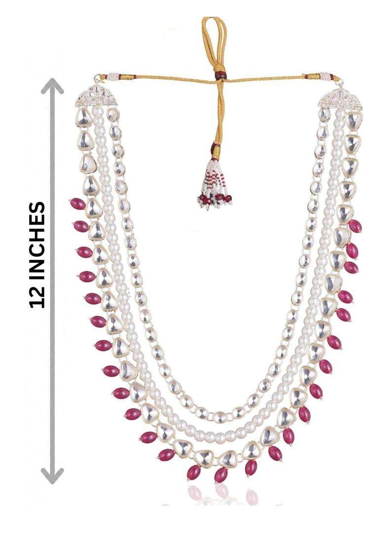 Jiyanshi Fashion Mens Royal Kundan and Pearl Dulha Mala for Sherwani - Indya
