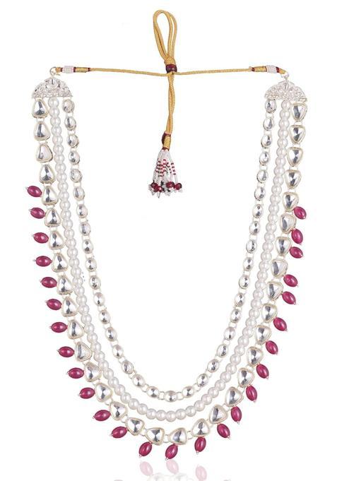 Jiyanshi Fashion Mens Royal Kundan and Pearl Dulha Mala for Sherwani