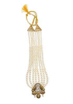 Sundar Vibes Dulha Mala for Men Wedding Pearl Mala with Designer Pendant Groom Necklace