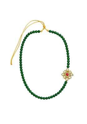 Vrindavanstore Swagat Malas for Baratis Premium Green Beads Welcome for Wedding Guests Pack of 25