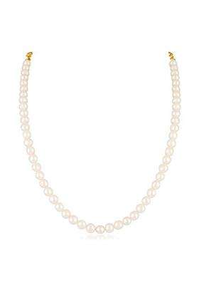 Certified Gems White Sacha Moti Original Mala with Natural Pearl Beads