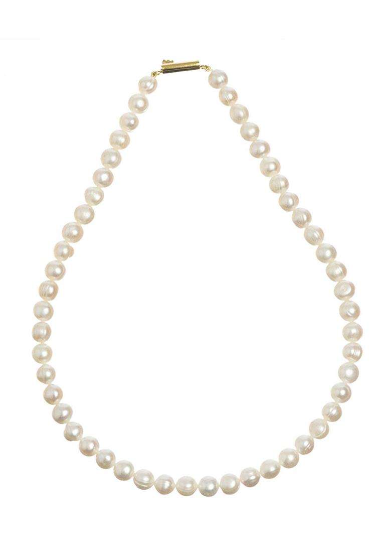 Certified Gems White Pearl Mala Sacha Moti Mala with Fresh Water Pearl Beads for Men and Woman - Indya