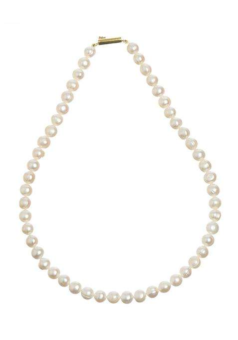 Certified Gems White Pearl Mala Sacha Moti Mala with Fresh Water Pearl Beads for Men and Woman