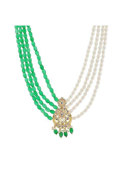 Voylla Gold Kings of Rajasthan Sisod Mala Necklace for Men Wedding Dulha Groom Traditional Ethnic Royal