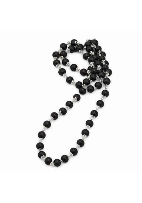Astromudra Karungali Malai Original Ebony Wood Mala with Silver Capped