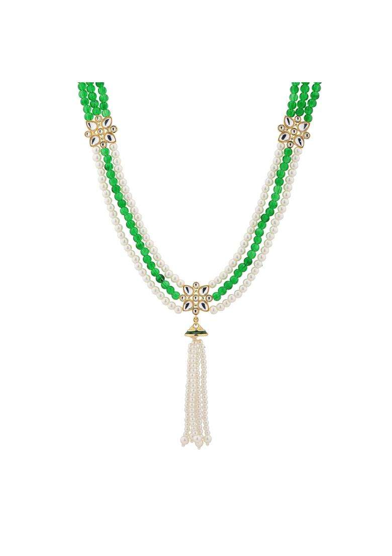 Voylla Gold Kings of Rajasthan Chandravar Mala Necklace for Men Wedding Dulha Groom Traditional Ethnic Royal - Indya