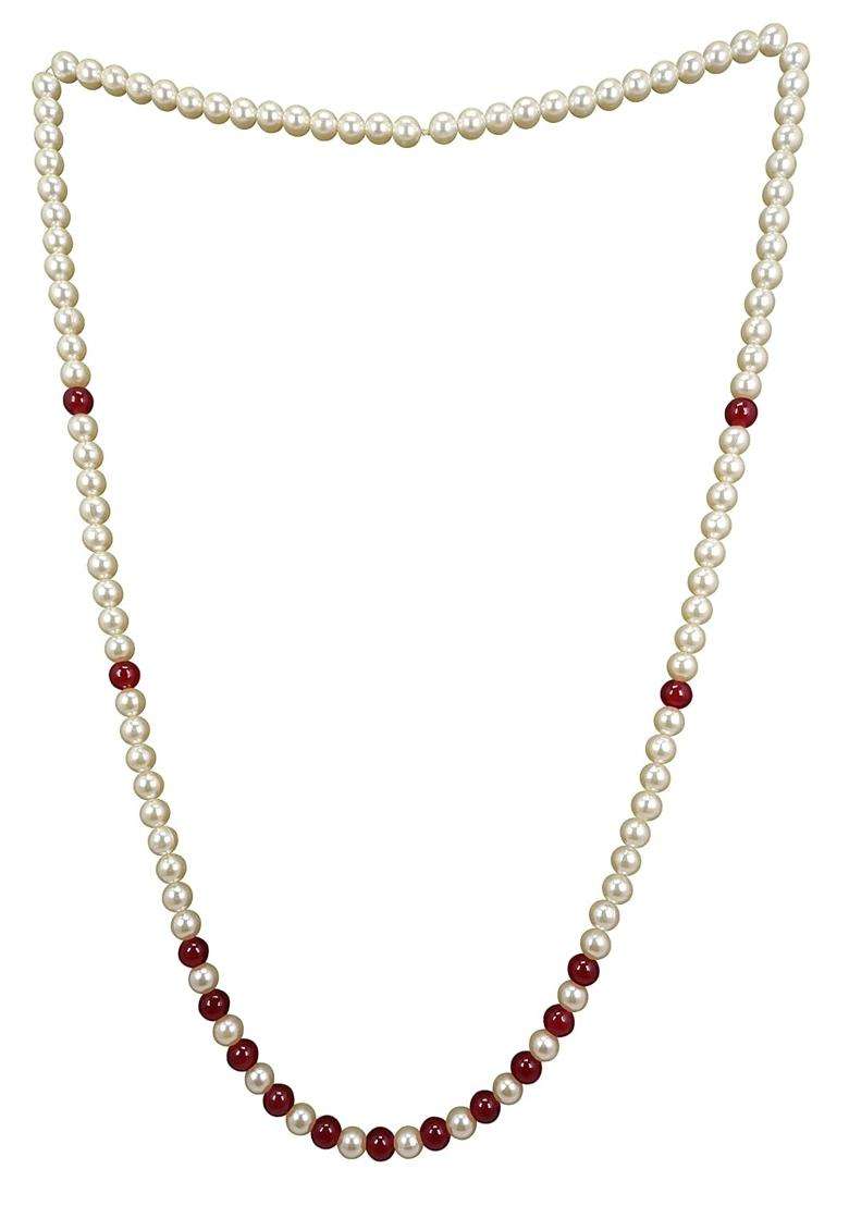 Raadhe Creation Swagat Mala Single Layered Traditional Gold Plated Dulha Moti Mala with Beads Maharaja Haar - Indya