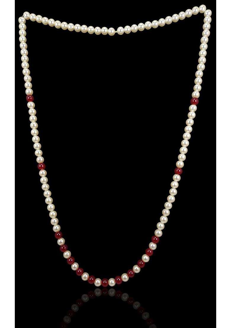 Raadhe Creation Swagat Mala Single Layered Traditional Gold Plated Dulha Moti Mala with Beads Maharaja Haar - Indya