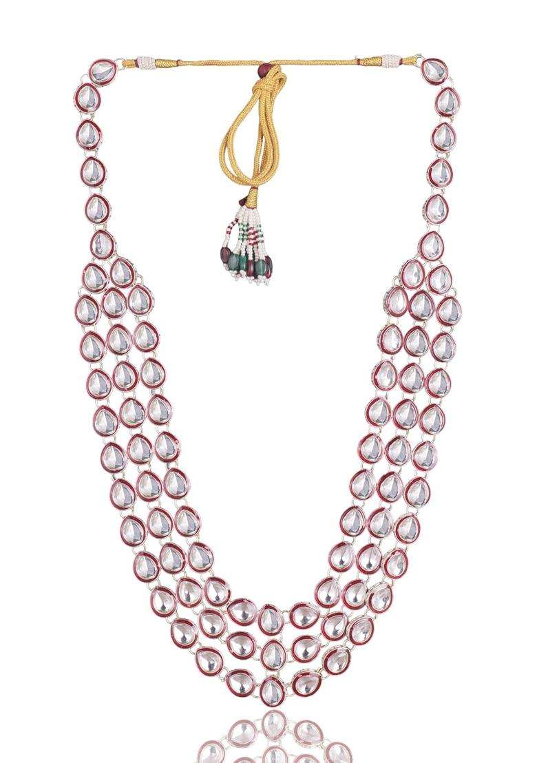 Jiyanshi Fashion Traditional Kundan Necklace for Men Royal Groom Wedding Jewellery - Indya