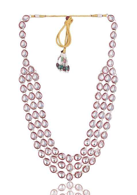 Jiyanshi Fashion Traditional Kundan Necklace for Men Royal Groom Wedding Jewellery