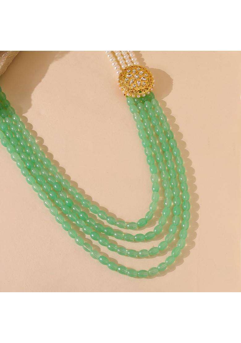 Voylla Gold Kings of Rajasthan Yoddharaj Mala Necklace for Men Wedding Dulha Groom Traditional Ethnic Royal - Indya