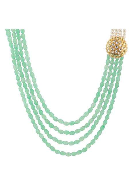 Voylla Gold Kings of Rajasthan Yoddharaj Mala Necklace for Men Wedding Dulha Groom Traditional Ethnic Royal