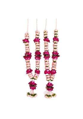 IGH Pink India Gift Hub Handmade Shubh Vivah Artificial Flowers Mala Gift for Groom Bridal Pack of 2