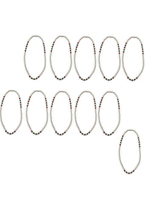 Manbhar GEMS Pearl Necklace Swagat Mala Single Layered 8MM 26 Inch Traditional Dulha Moti Mala with Beads